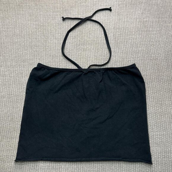 Brandy Melville Black keyhole Crop top fitted preppy - Picture 4 of 4